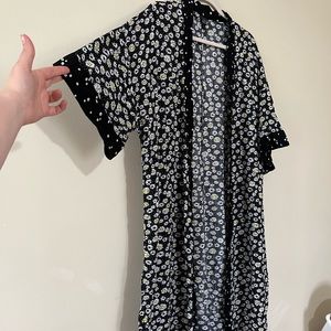Long swim cover-up kimono OSFM